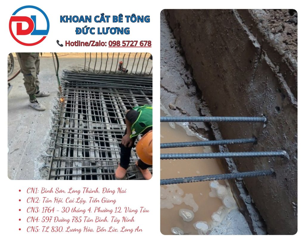 Kỹ thuật khoan cấy thép vào tường bê tông chịu lực là một trong những phương pháp thi công hiện đại