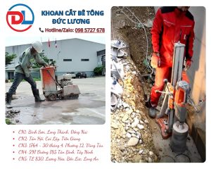 KHOAN CẮT BÊ TÔNG ĐỨC LƯƠNG được đánh giá là đơn vị hàng đầu tại TP.HCM cung cấp bảng giá khoan cắt bê tông chi tiết theo từng quận