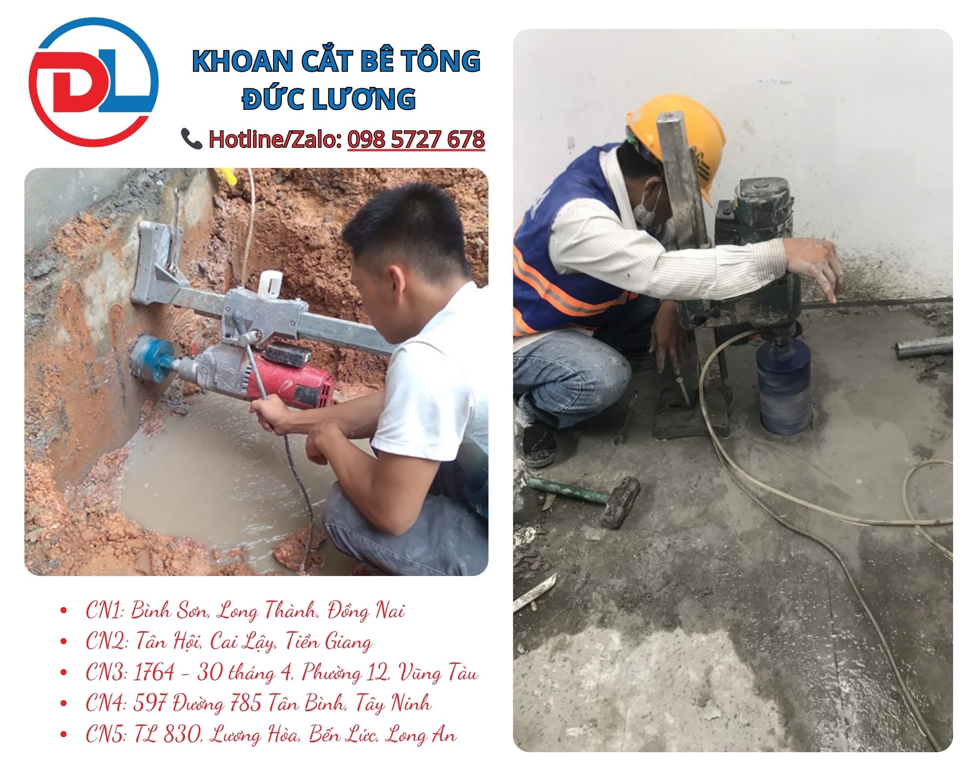 Hai phương pháp này đều phục vụ mục đích tạo lỗ, cắt tách hoặc phá bỏ bê tông, nhưng khác nhau về kỹ thuật, độ chính xác, chi phí và tính an toàn.