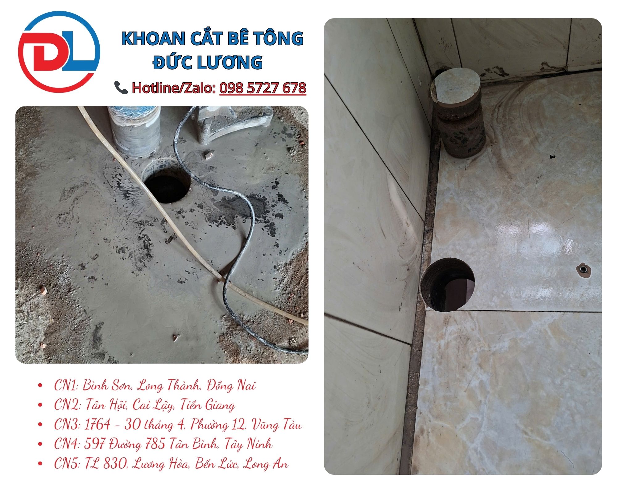 Thi công khoan rút lõi bê tông quận 11 là giải pháp tối ưu cho các công trình nhà phố, chung cư, cửa hàng và cải tạo đô thị