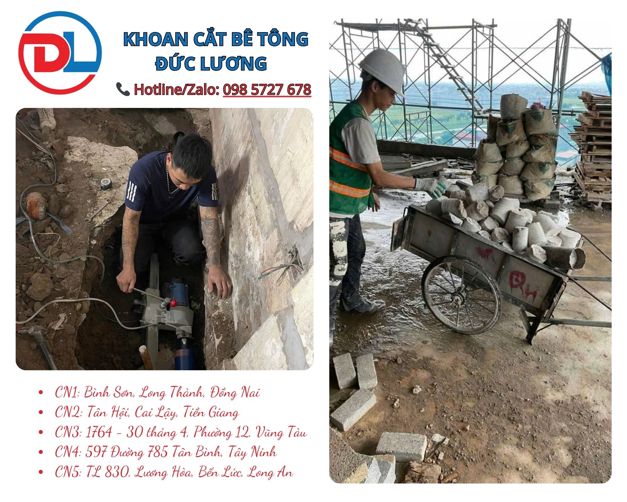 Khoan rút lõi bê tông Tân Phú là giải pháp thi công hiện đại, được nhiều chủ nhà và đơn vị sửa chữa lựa chọn nhờ khả năng thi công nhanh